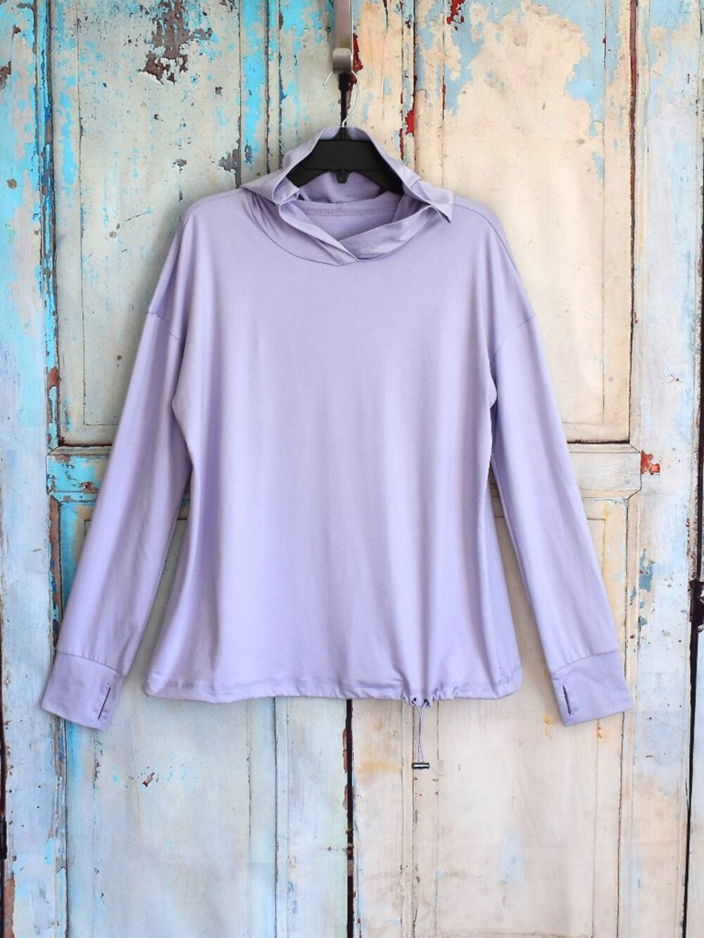 Women's Nine West Active Wear Hoodie Long Sleeve Soft LARGE Light Purple